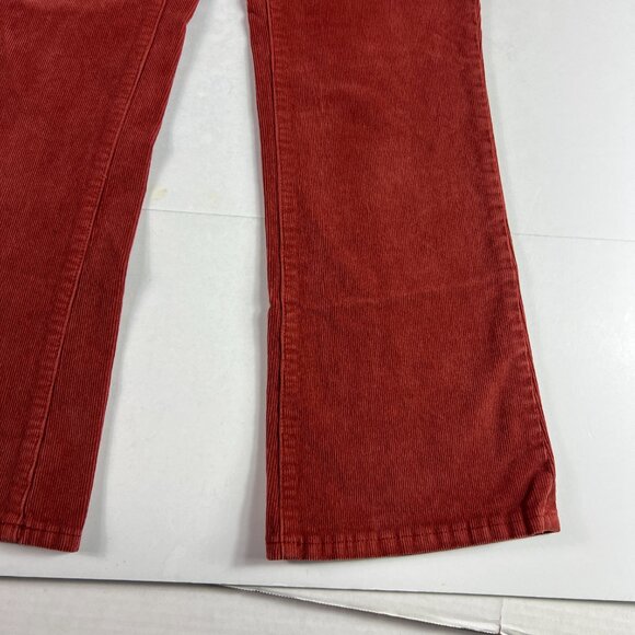 Madewell Pants Women 28x25* Cali Demi Boot Cut Crop Mid Rise Red Corduroy Tag 27 - Picture 5 of 16